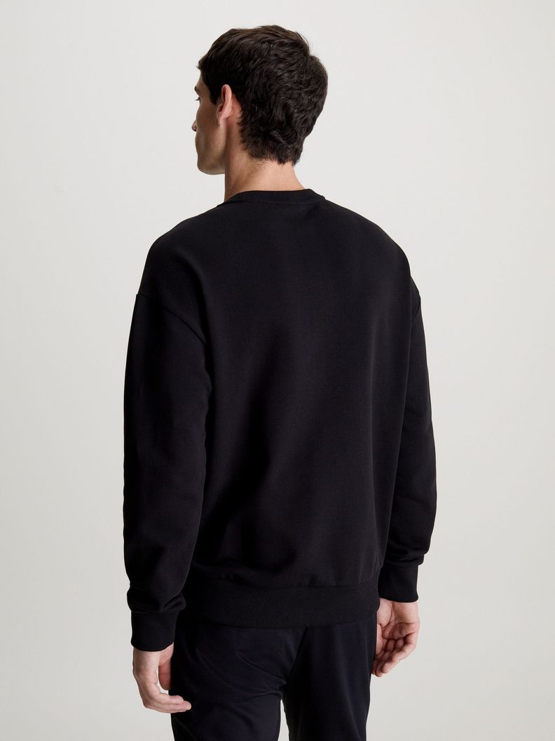 Polerón Diffused Logo Negro Calvin Klein-2