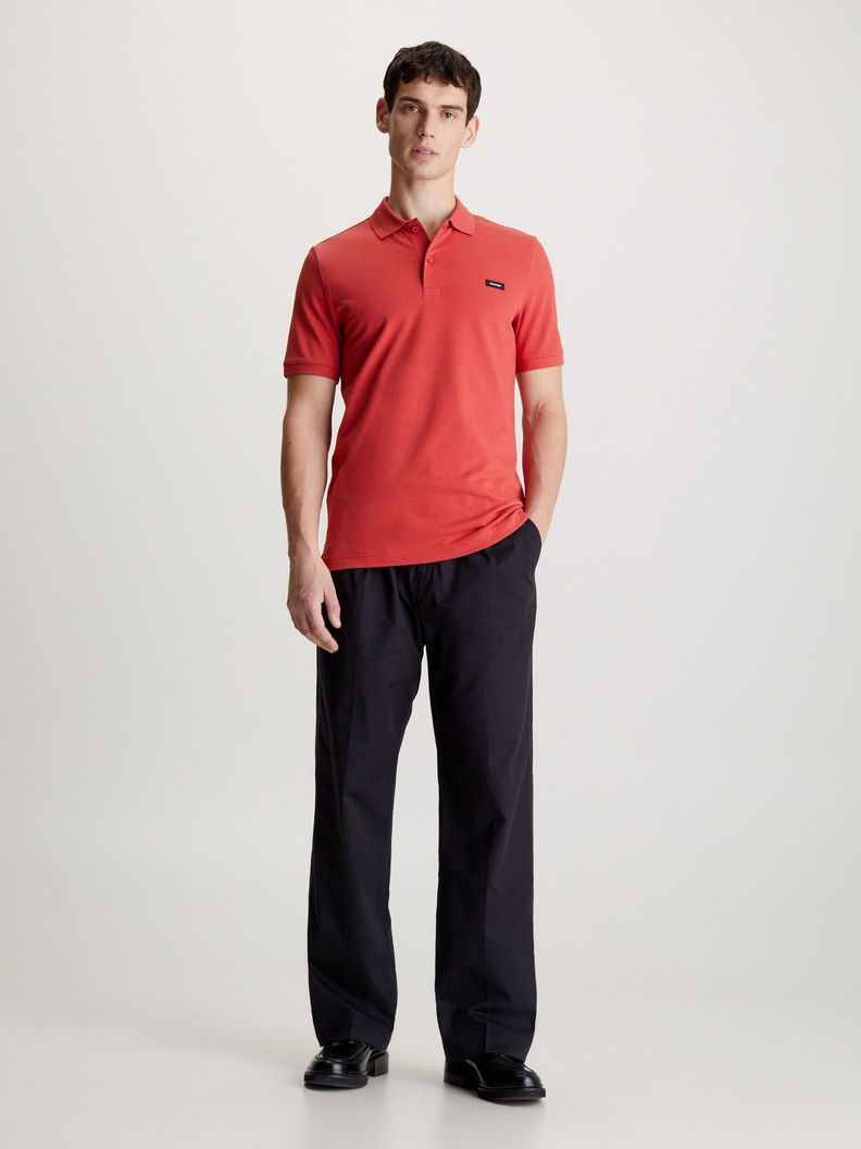 Polo Stretch Slim Rojo Calvin Klein-1