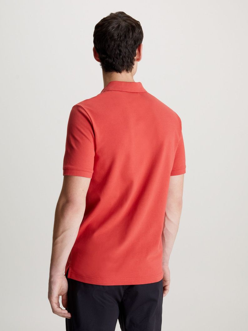 Polo Stretch Slim Rojo Calvin Klein-2