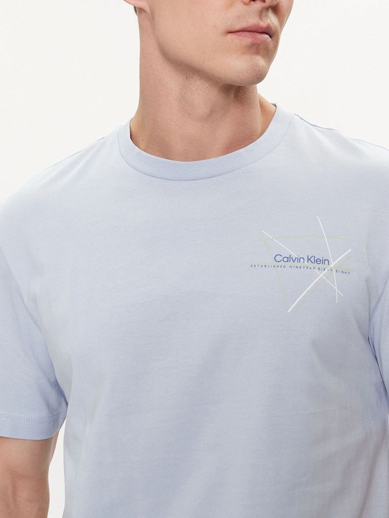 Polera Linear Chest Graphic Azul Calvin Klein-3