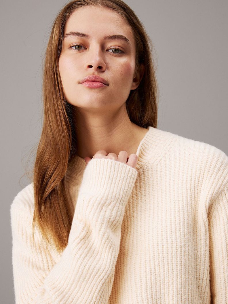 Sweater Boucle Rib Beige Calvin Klein-3