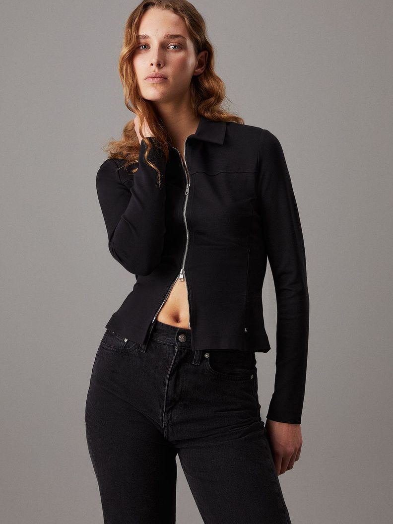 Blusa Zipper Milano Negro Calvin Klein-0