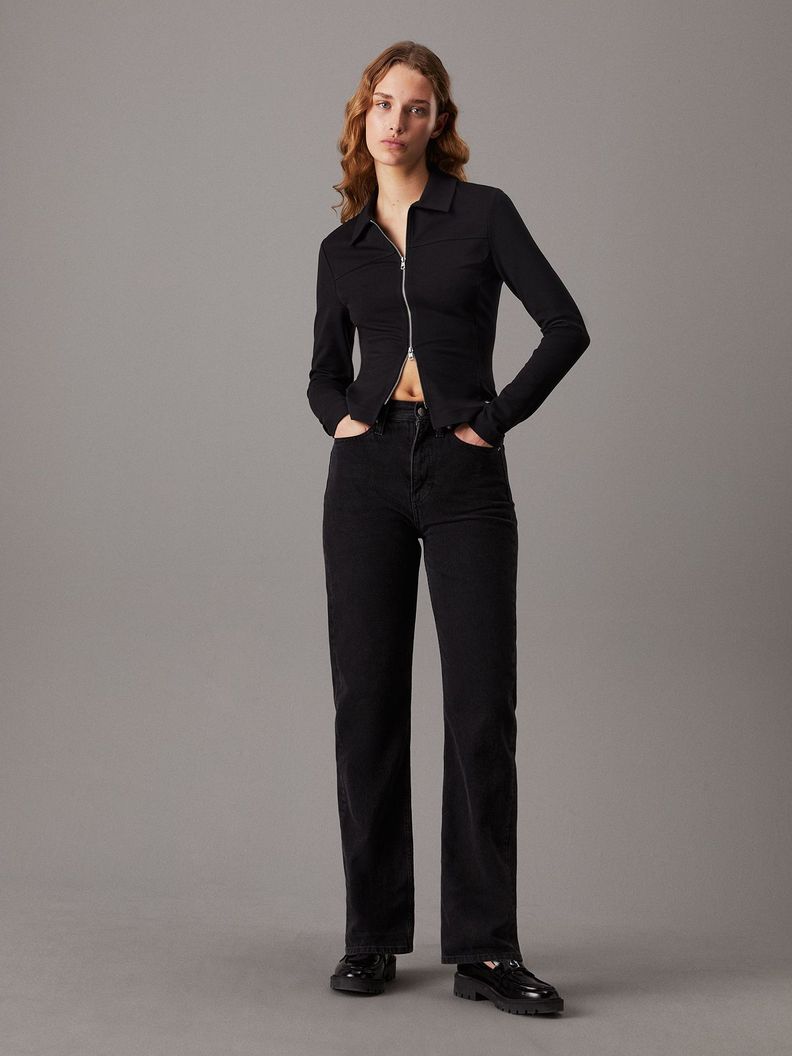 Blusa Zipper Milano Negro Calvin Klein-1