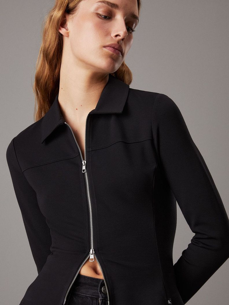 Blusa Zipper Milano Negro Calvin Klein-3