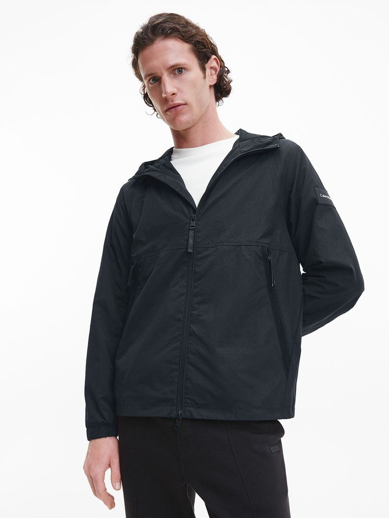 Parka Crinkle Nylon Blouson Negro Calvin Klein-0