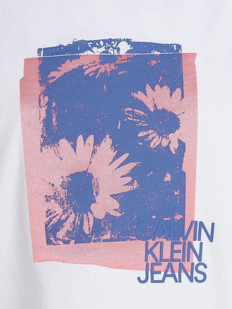 Polera Niña Flower Graphic Blanco Calvin Klein-3