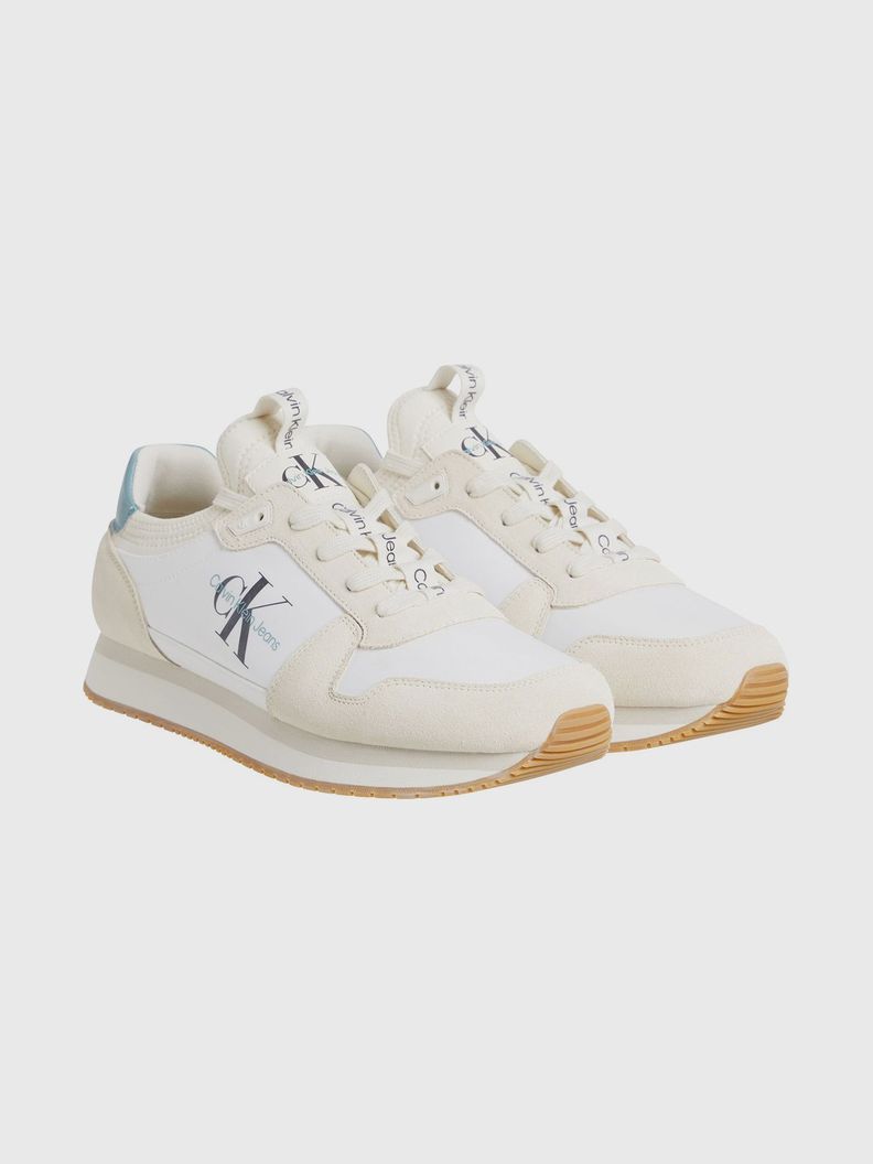Zapatilla Cuero Runner Sock Laceup Blanco Calvin Klein-0