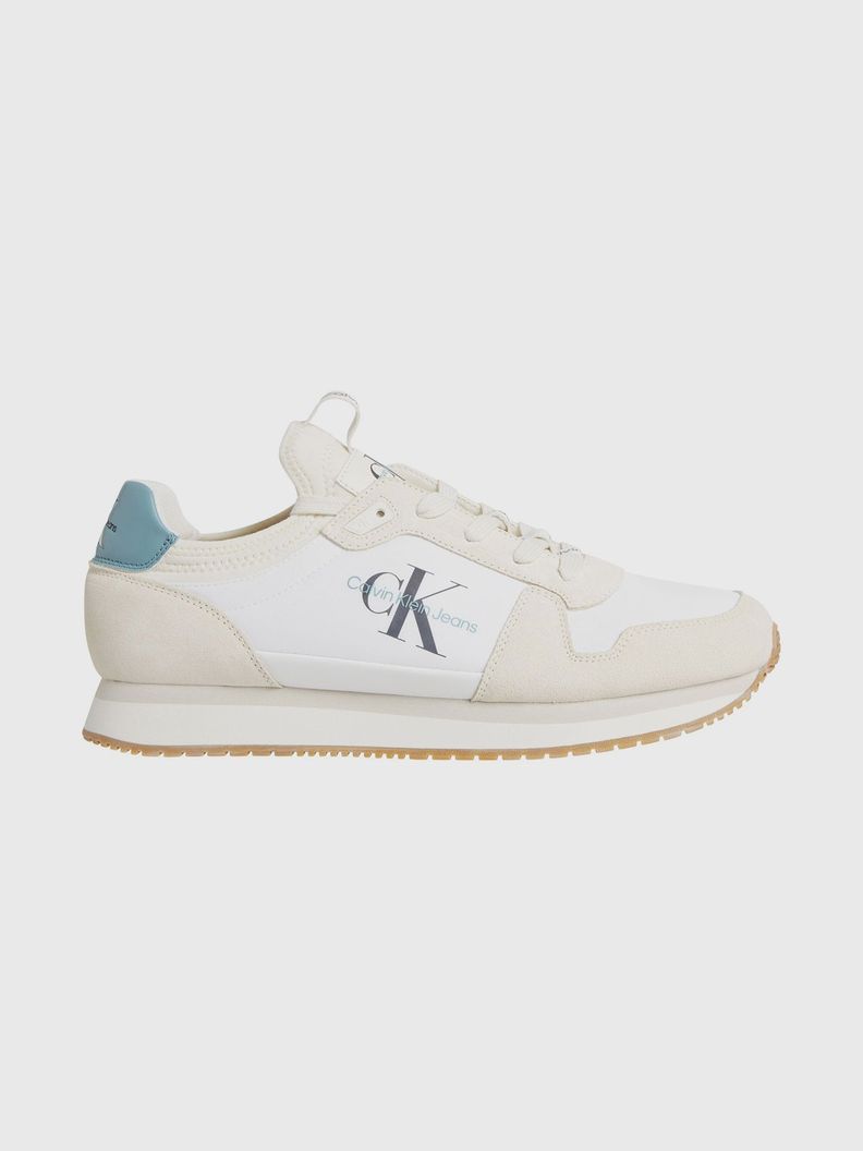 Zapatilla Cuero Runner Sock Laceup Blanco Calvin Klein-4