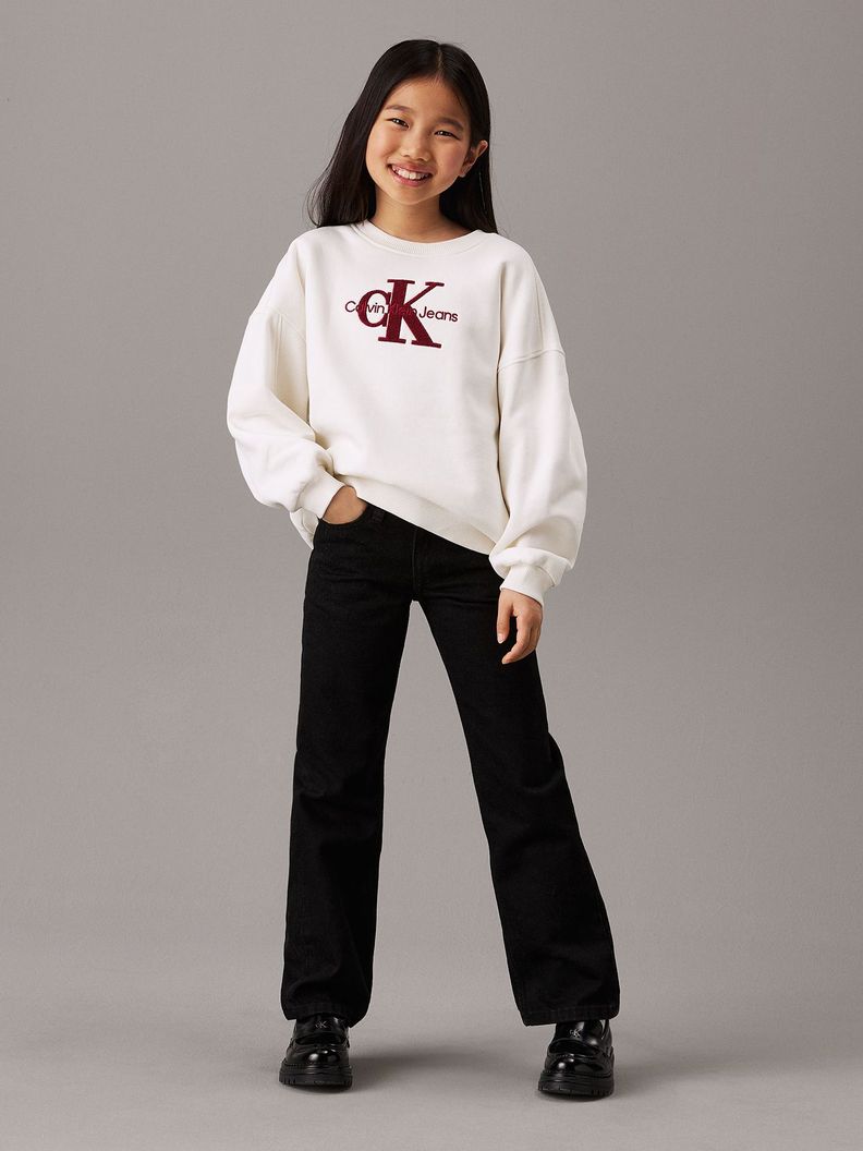 Polerón Niña Teddy Monologo Blanco Calvin Klein-1