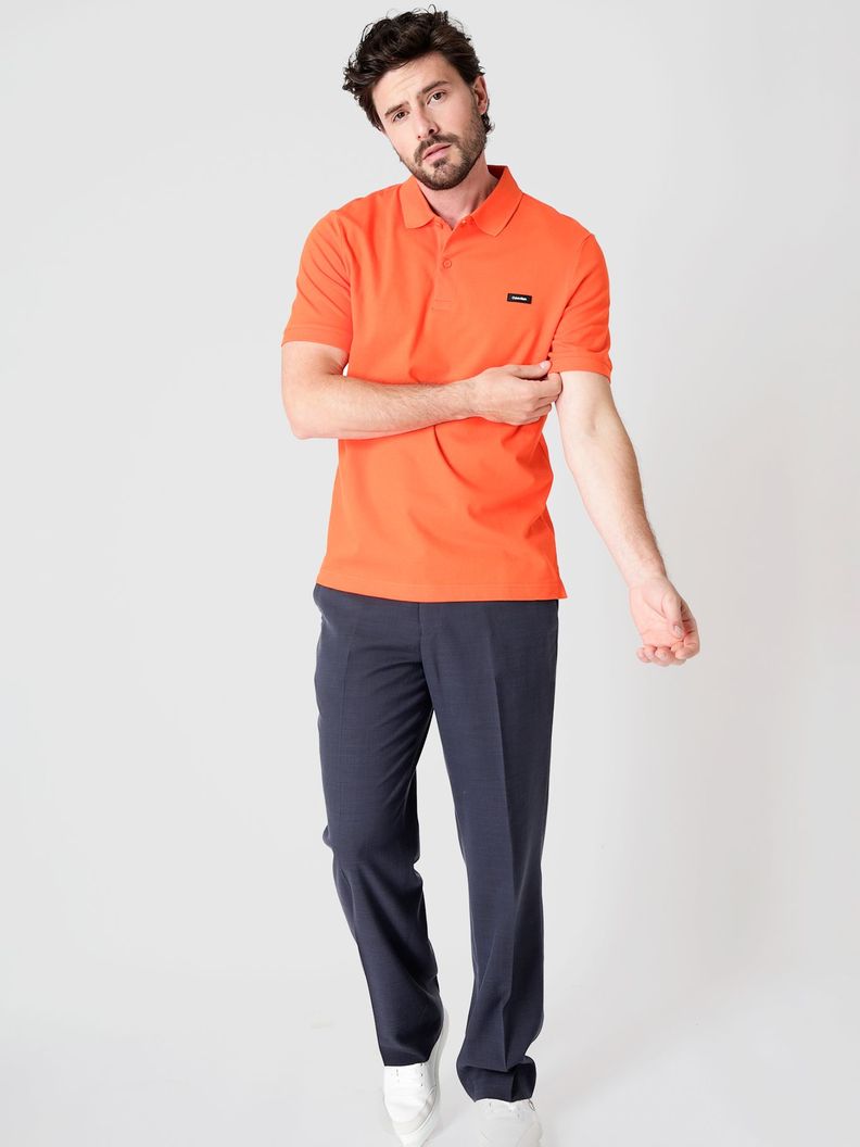 Polo Slim Button  Naranja Calvin Klein-1