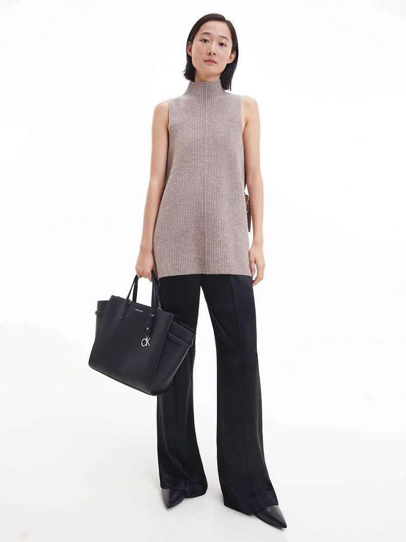 Bolso tote micro de logo Negro Calvin Klein-2