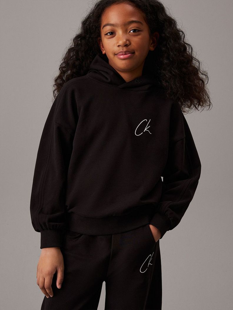 Polerón Niña Signage Comfort Negro Calvin Klein-0