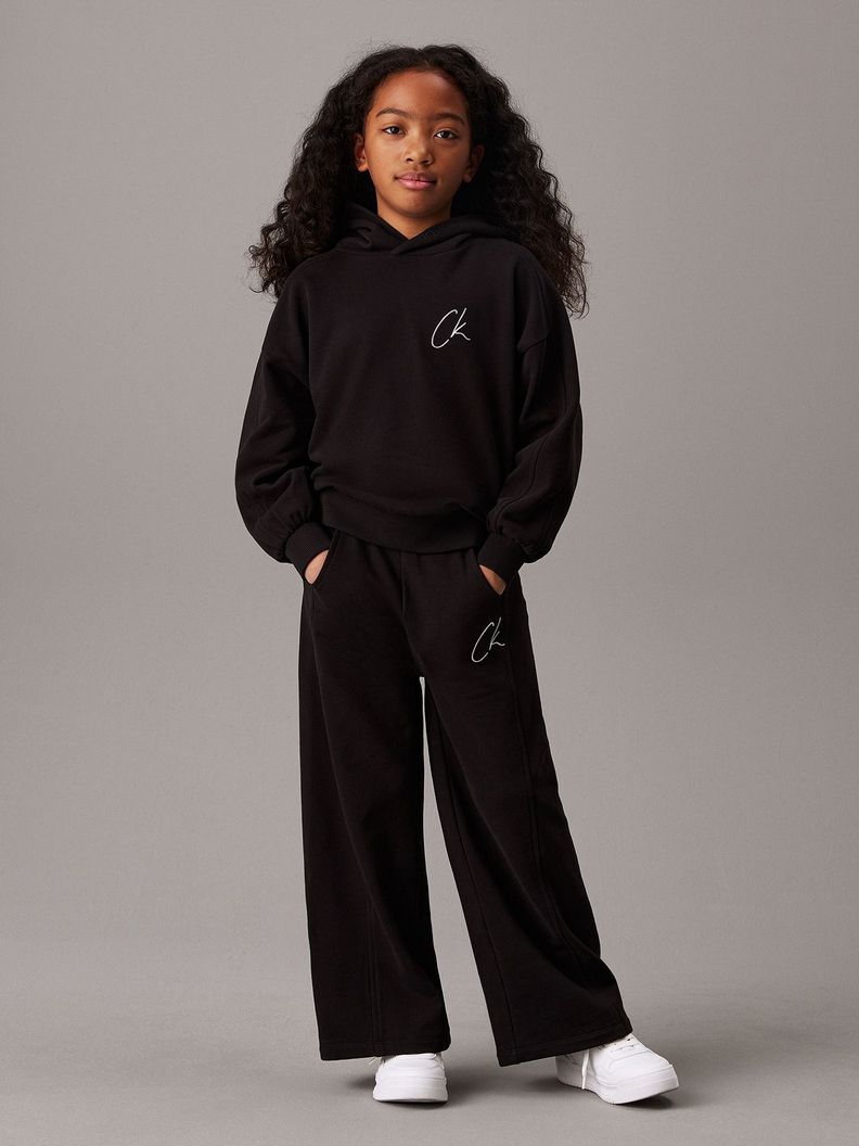 Polerón Niña Signage Comfort Negro Calvin Klein-1