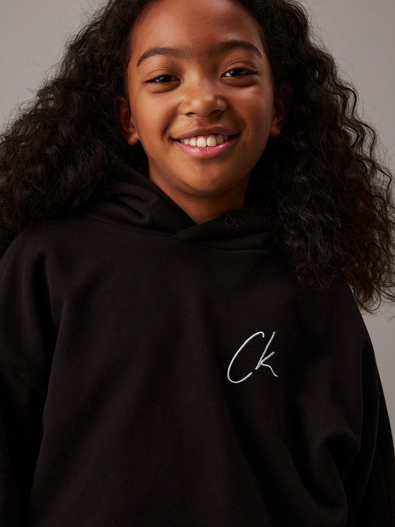 Polerón Niña Signage Comfort Negro Calvin Klein-3