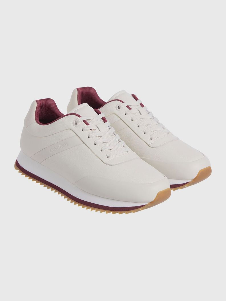 Zapatillas Runner Lace Up Beige Calvin Klein Mujer