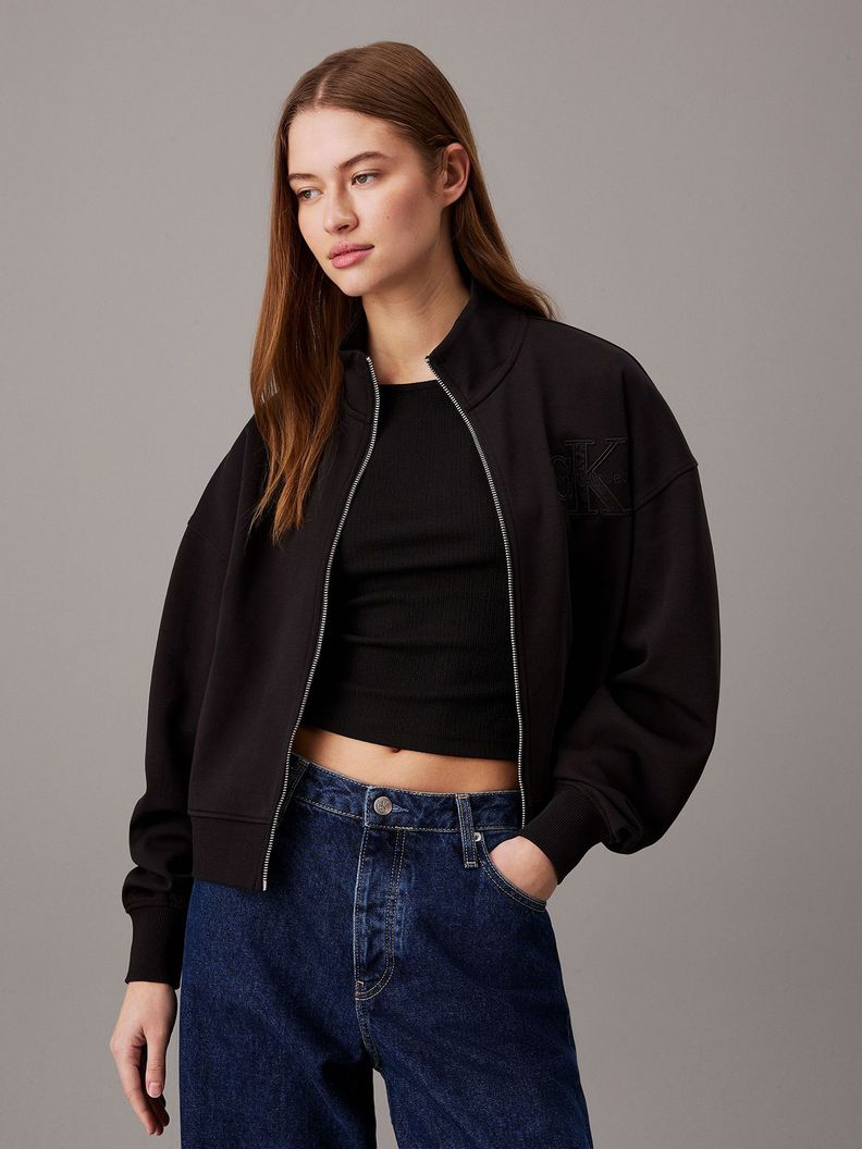 Polerón Satin Applique Negro Calvin Klein-0