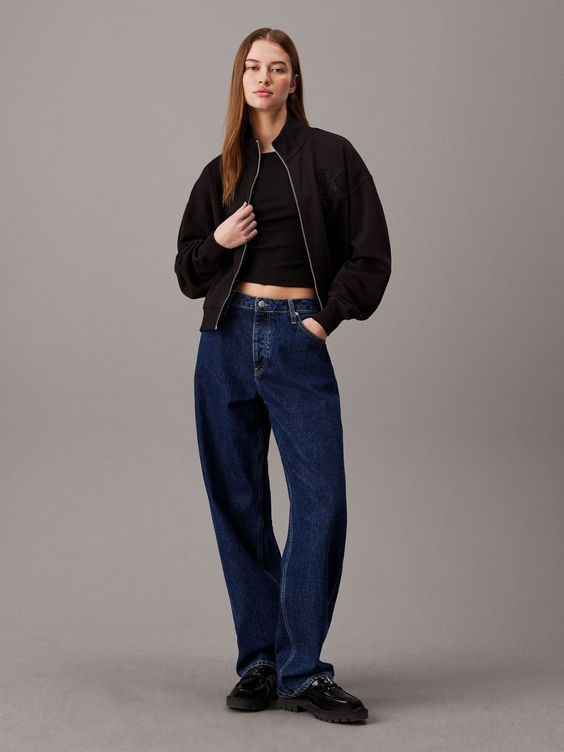 Polerón Satin Applique Negro Calvin Klein-1
