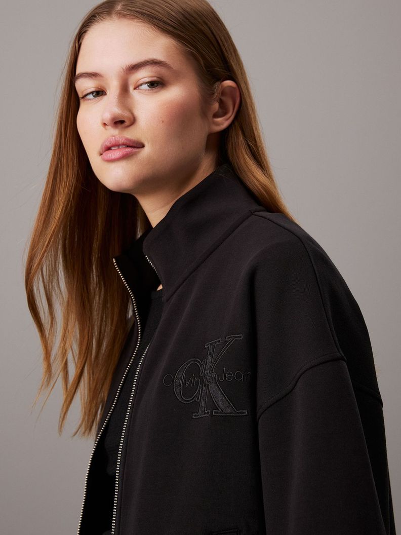 Polerón Satin Applique Negro Calvin Klein-3