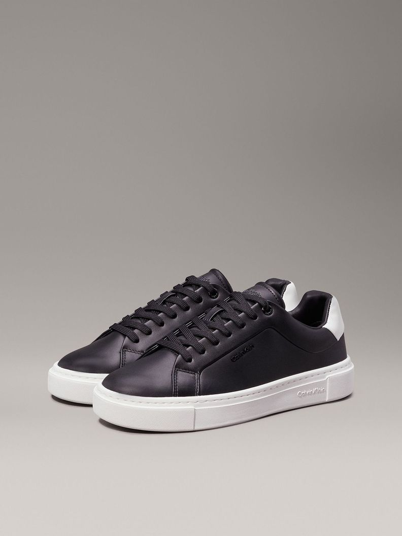 Zapatillas de Cuero Cupsole Lace Up Negro Calvin Klein-0