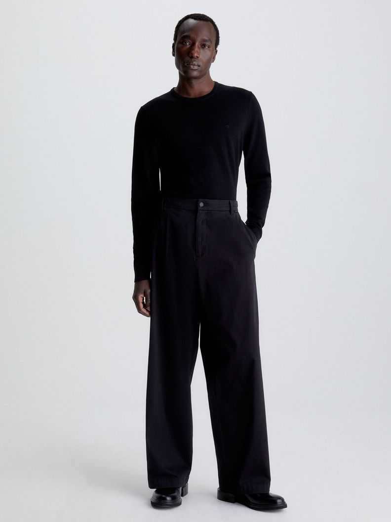 Sweater Superior Wool Crew Neck Swea Negro Calvin Klein-1