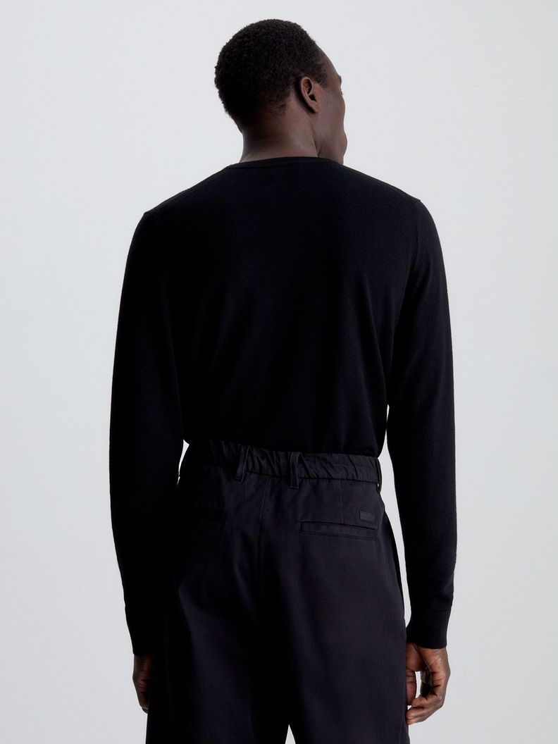 Sweater Superior Wool Crew Neck Swea Negro Calvin Klein-2