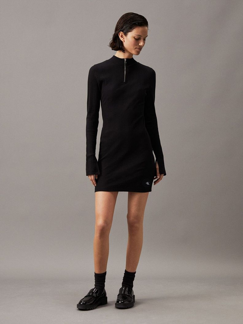 Vestido Variegtaed Negro Calvin Klein-0