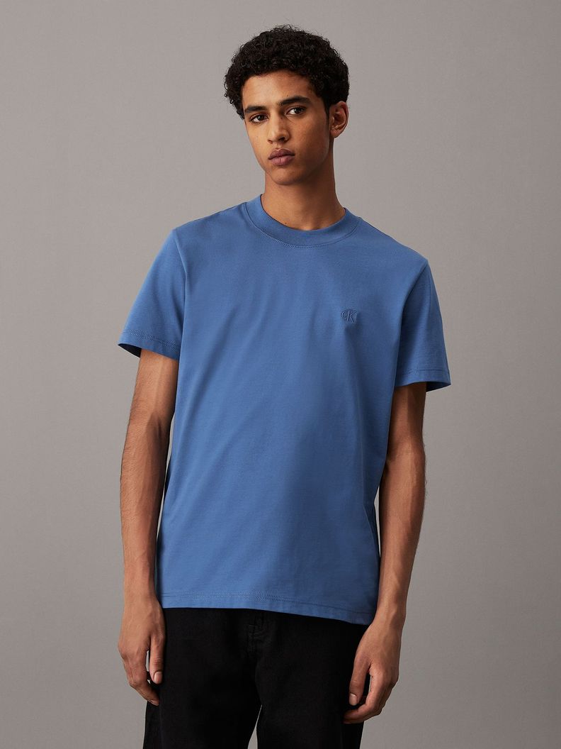 Polera Heavy Regular Azul Calvin Klein