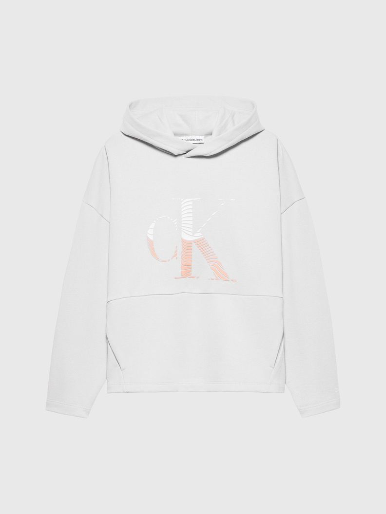 Polerón con Gorro Niño Swirl Monogram Gris Calvin Klein-6
