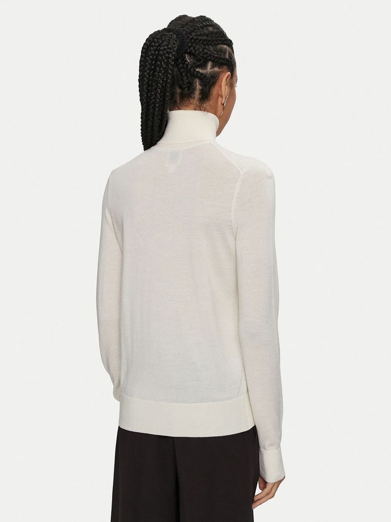 Sweater Merino Wool Roll Neck Blanco Calvin Klein-2