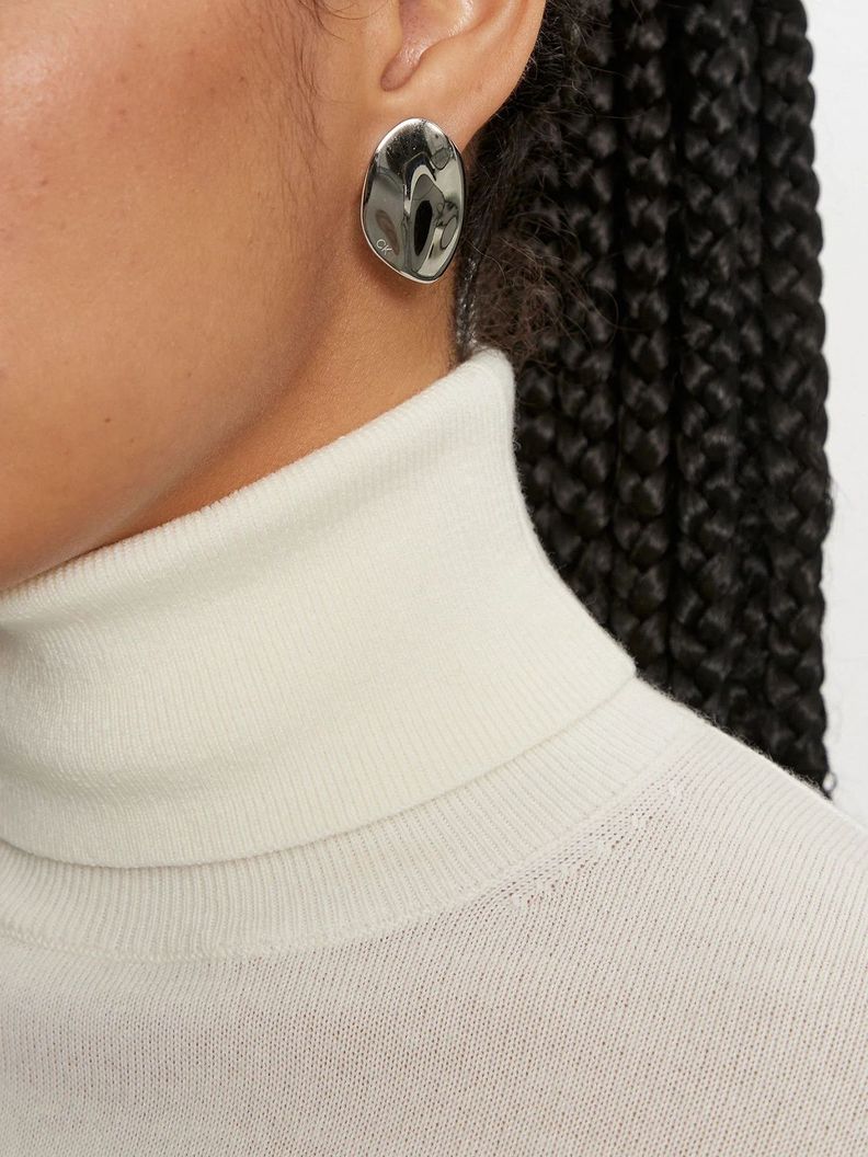 Sweater Merino Wool Roll Neck Blanco Calvin Klein-3
