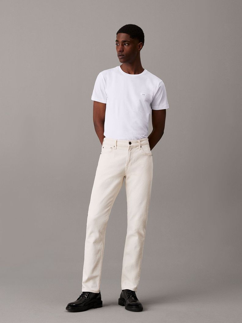 Polera Stretch Slim Fit Blanco Calvin Klein-1