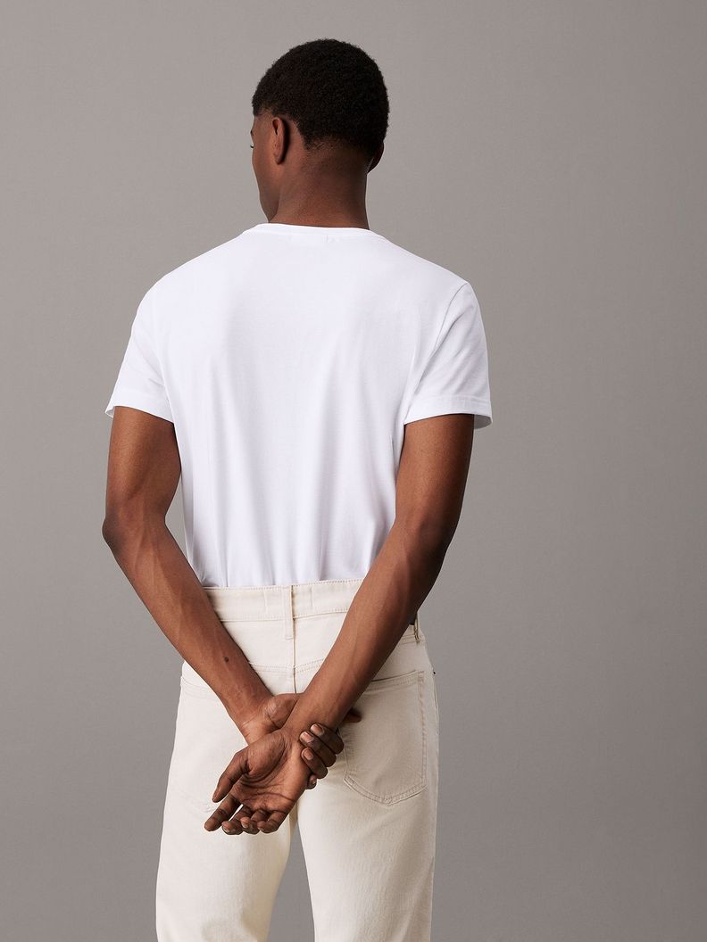 Polera Stretch Slim Fit Blanco Calvin Klein-2