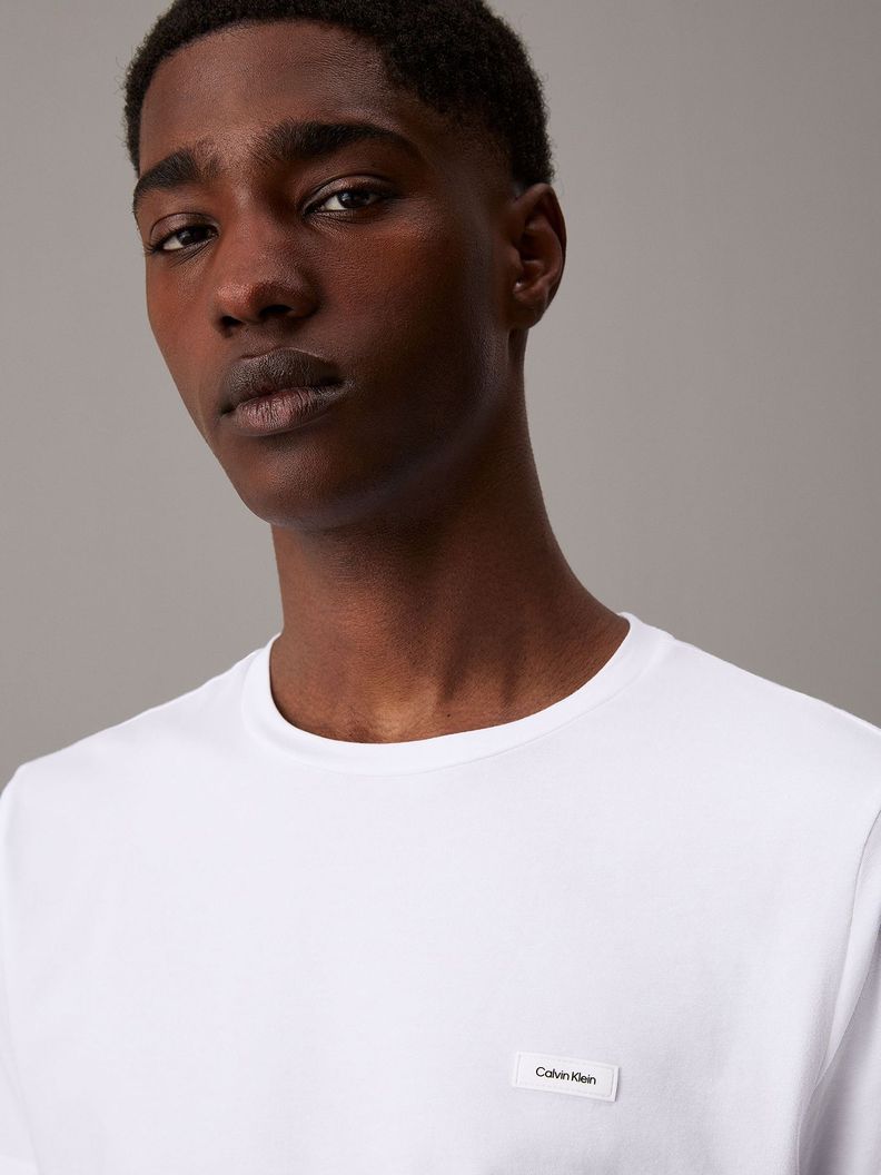 Polera Stretch Slim Fit Blanco Calvin Klein-3