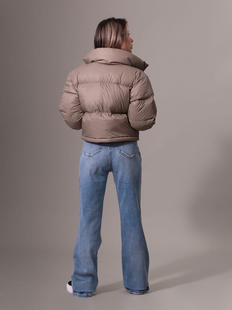 Parka Down Cropped Puffer Beige Calvin Klein-2