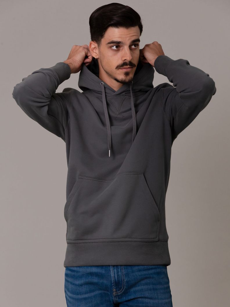 Polerón con Gorro Badge Gris Calvin Klein-0