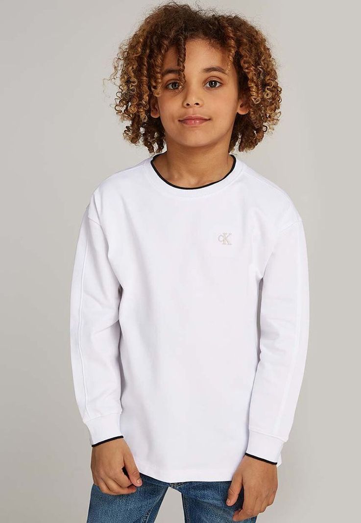 Polera Niño Pique Relaxed Tipping Blanco Calvin Klein-0