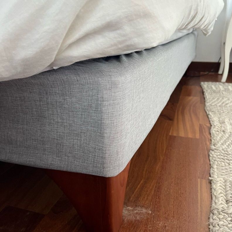 Faldón Elasticado Queen Gris Claro Casa Cecilia-1