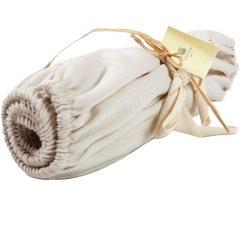Faldón Elasticado King Beige Claro Casa Cecilia-0
