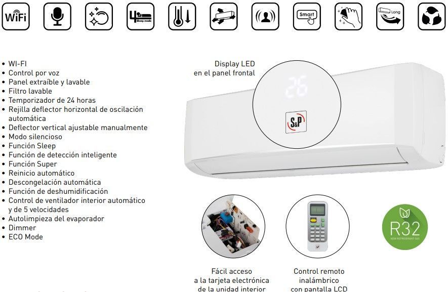 Aire Acondicionado Wifi Split Inverter 22000 Frío-calor R32-3