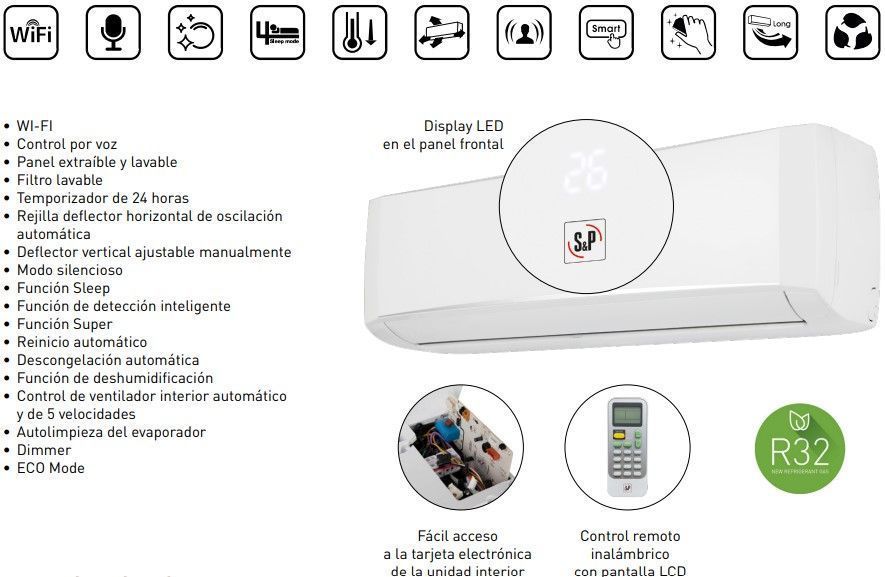 Aire Acondicionado Wifi Split Inverter 9000 Frío Y Calor R32-2