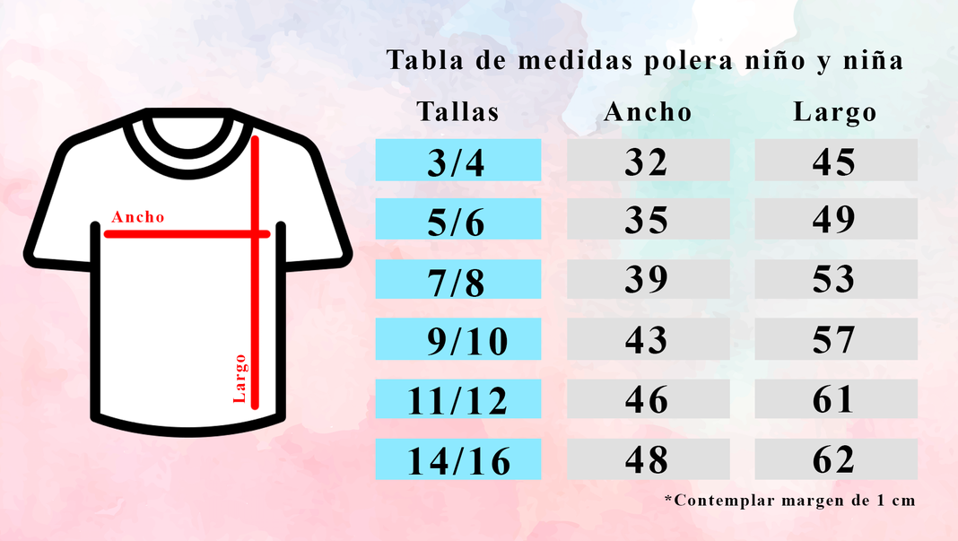 Polera niño diseño calavera 10-1
