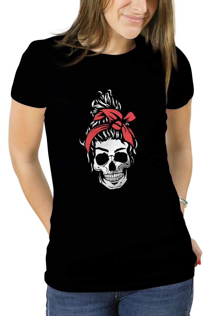 Polera Mujer diseño calavera 5-0