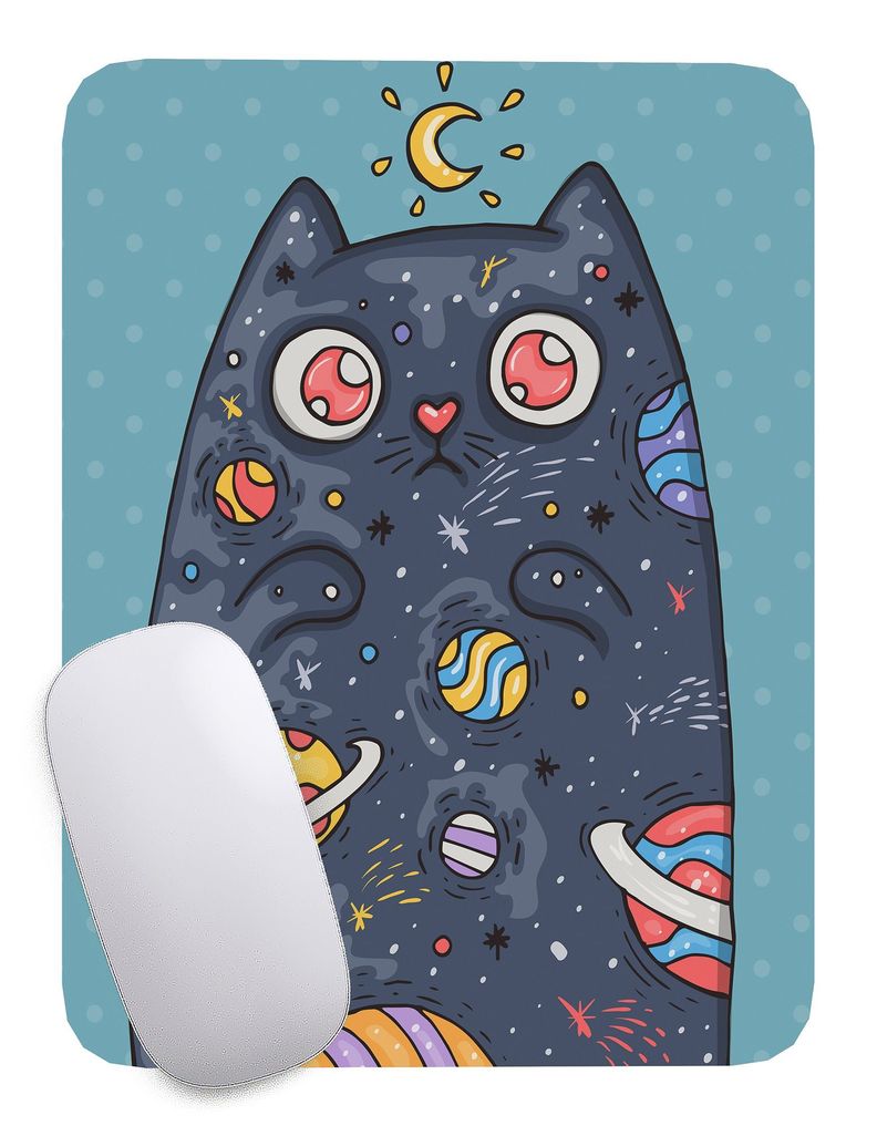 Mouse Pad Gato Arte de animales - 17cm X 21cm D3-0