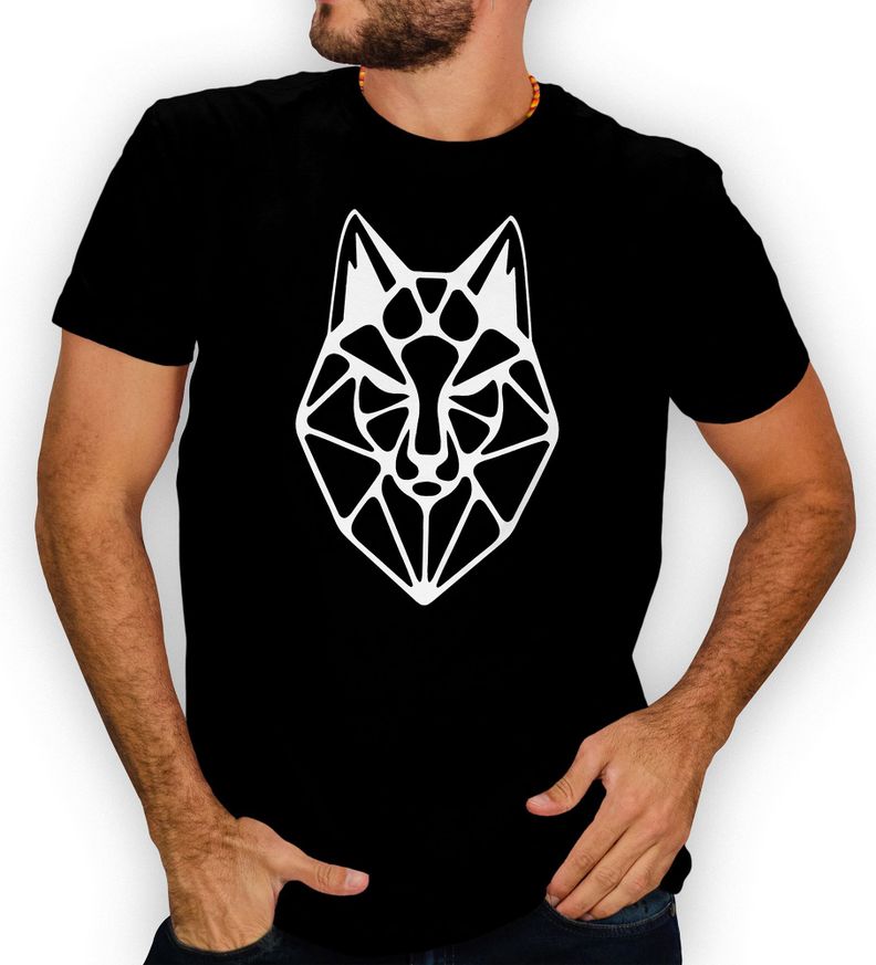 Polera hombre diseño Lobo D8-0