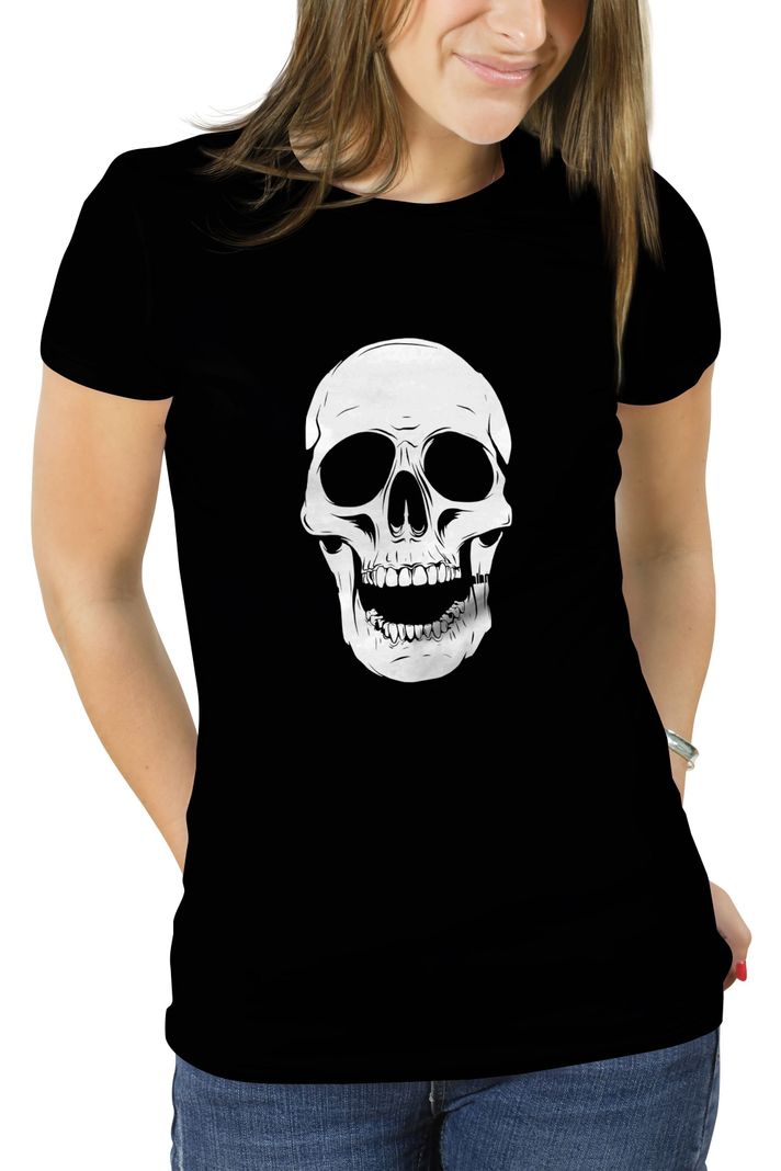 Polera Mujer diseño calavera -0