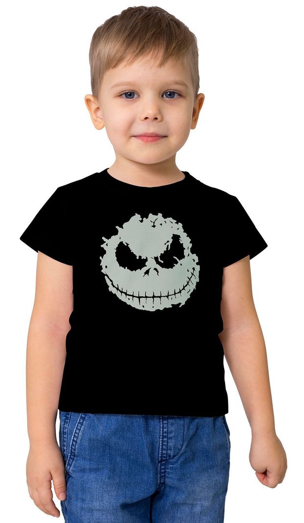 Polera niño unisex Halloween efecto fosforescente D9