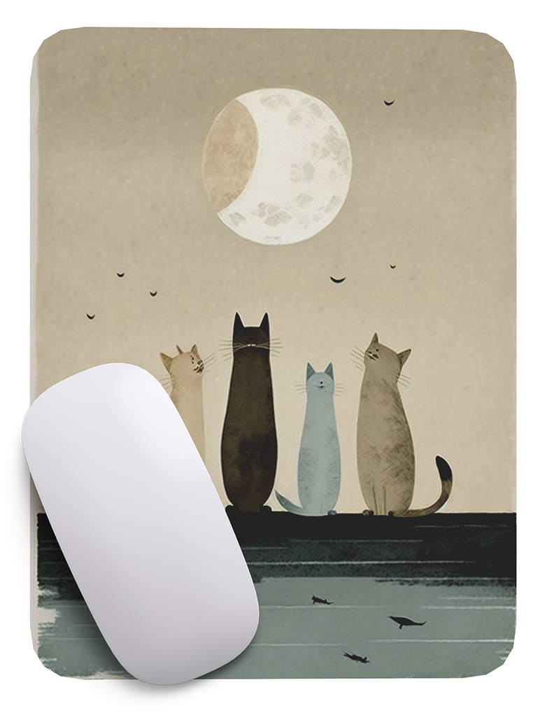 Mouse Pad Gato Arte de animales - 17cm X 21cm D30-1