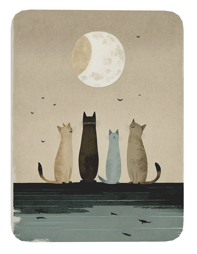 Mouse Pad Gato Arte de animales - 17cm X 21cm D30-0
