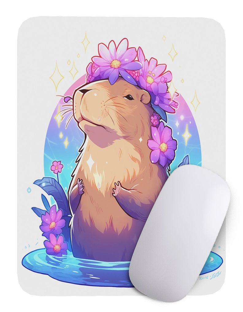 Mouse Pad Capibara carpincho Arte de animales - 17cm X 21cm D6-0