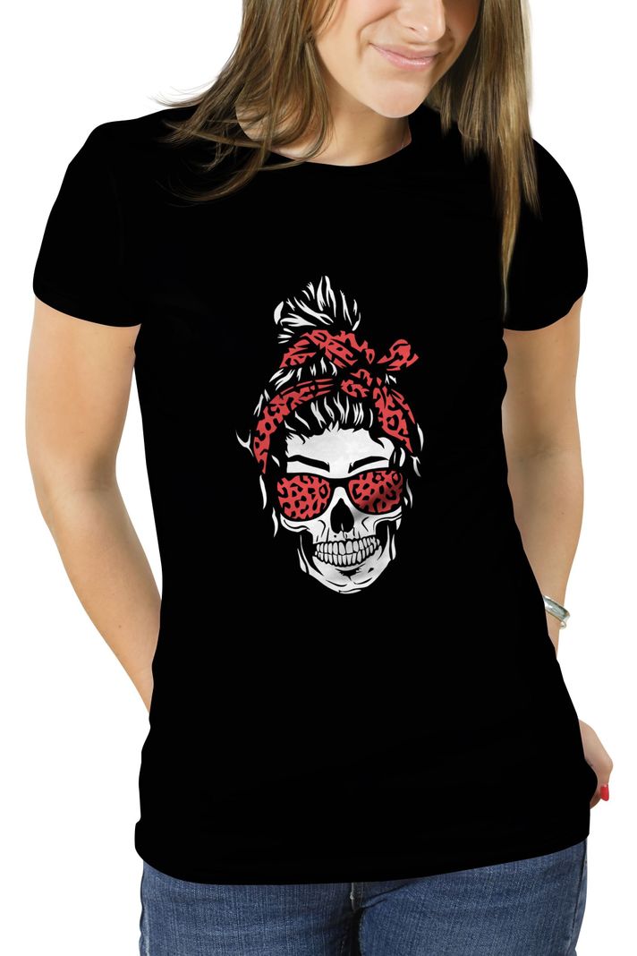 Polera Mujer diseño calavera 6-0
